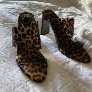 Zara Leopard Heeled Sandal